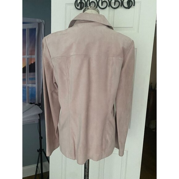 Marc New York Andrew Marc pink button down suede jacket Large - Picture 2 of 7